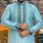 আকাশি কালার পাঞ্জাবী। কোডঃ ১৪