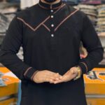 কালো কালার পাঞ্জাবী। কোডঃ ৩৪