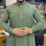ওলিভ কালার পাঞ্জাবী। কোডঃ ৩২