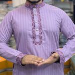 লাইট পার্পেল কালার পাঞ্জাবী। কোডঃ ৭৫
