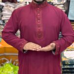 মেরুন কালার পাঞ্জাবী। কোডঃ ৯৫